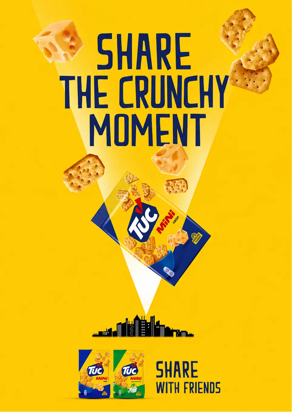 TUC Mini poster — “Share the crunchy moment”