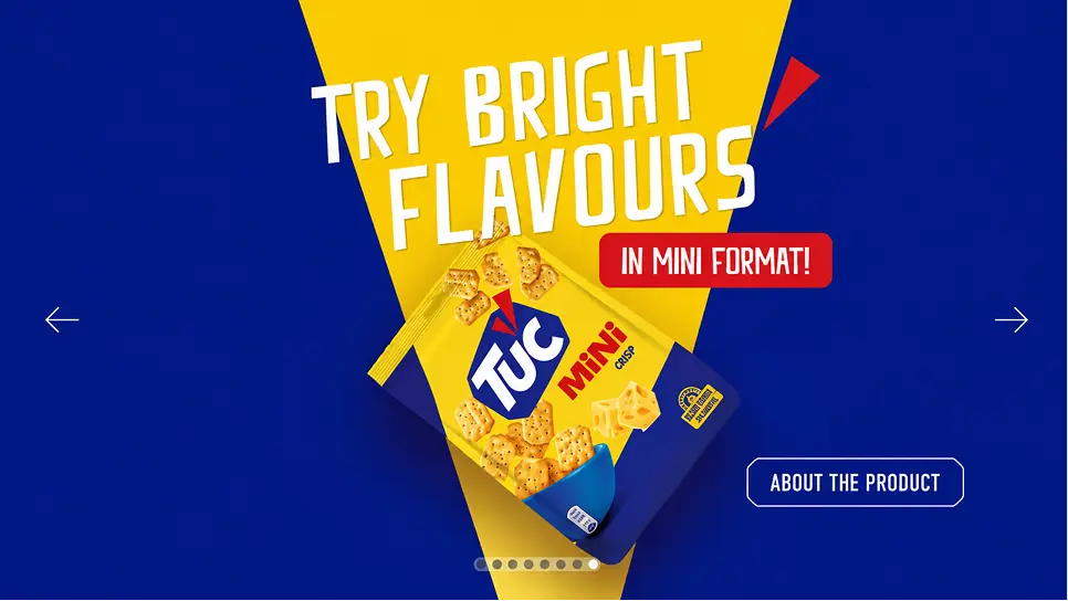 TUC Mini banner — “Try bright flavours”